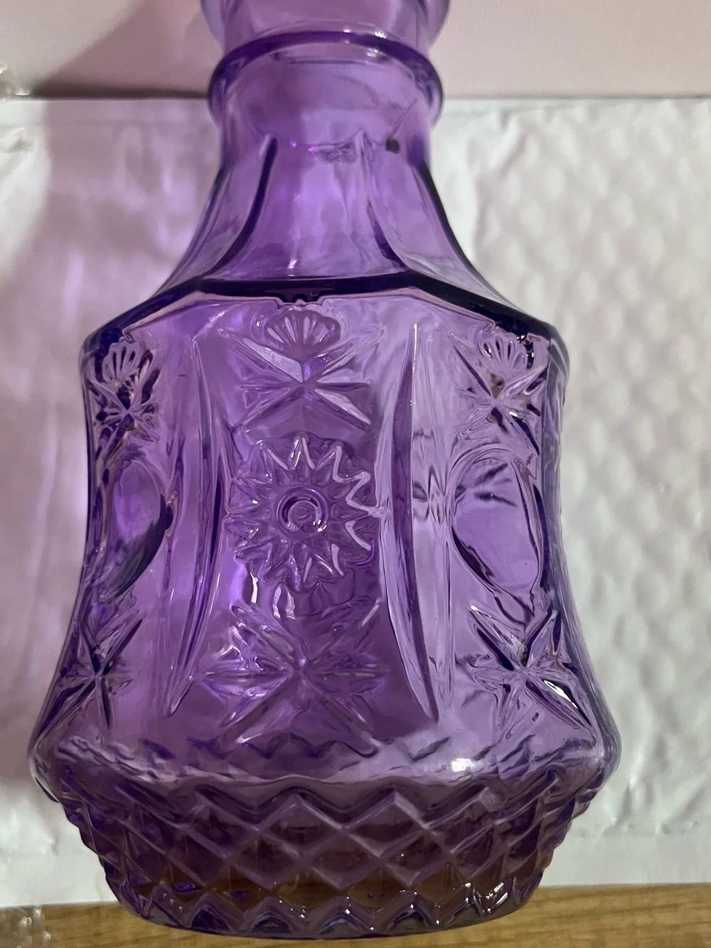 Purple Decorative Glass Vase - Brand Unspecified